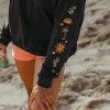 Sweatshirt Oversize en Coton Recyclé Chica - Noir