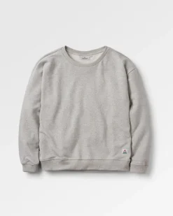 Sweatshirt Oversize en Coton Recyclé Héritage - Gris Marl