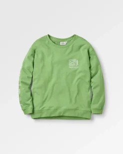 Sweatshirt Oversize en Coton Recyclé Phoenix - Vert Poire