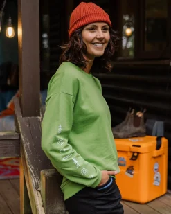 Sweatshirt Oversize en Coton Recyclé Phoenix - Vert Poire