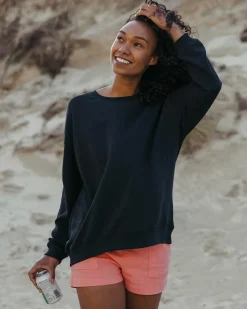 Sweatshirt Oversize en Coton Recyclé Chica - Noir