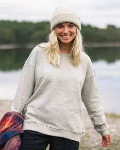 Sweatshirt Oversize en Coton Recyclé Héritage - Gris Marl
