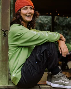 Sweatshirt Oversize en Coton Recyclé Phoenix - Vert Poire