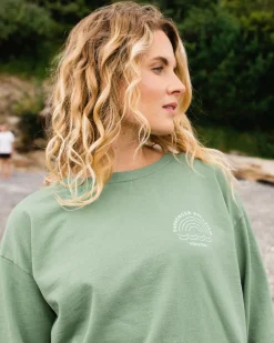 Sweatshirt Oversize en Coton Recyclé Arc-en-Ciel - Dark Ivy