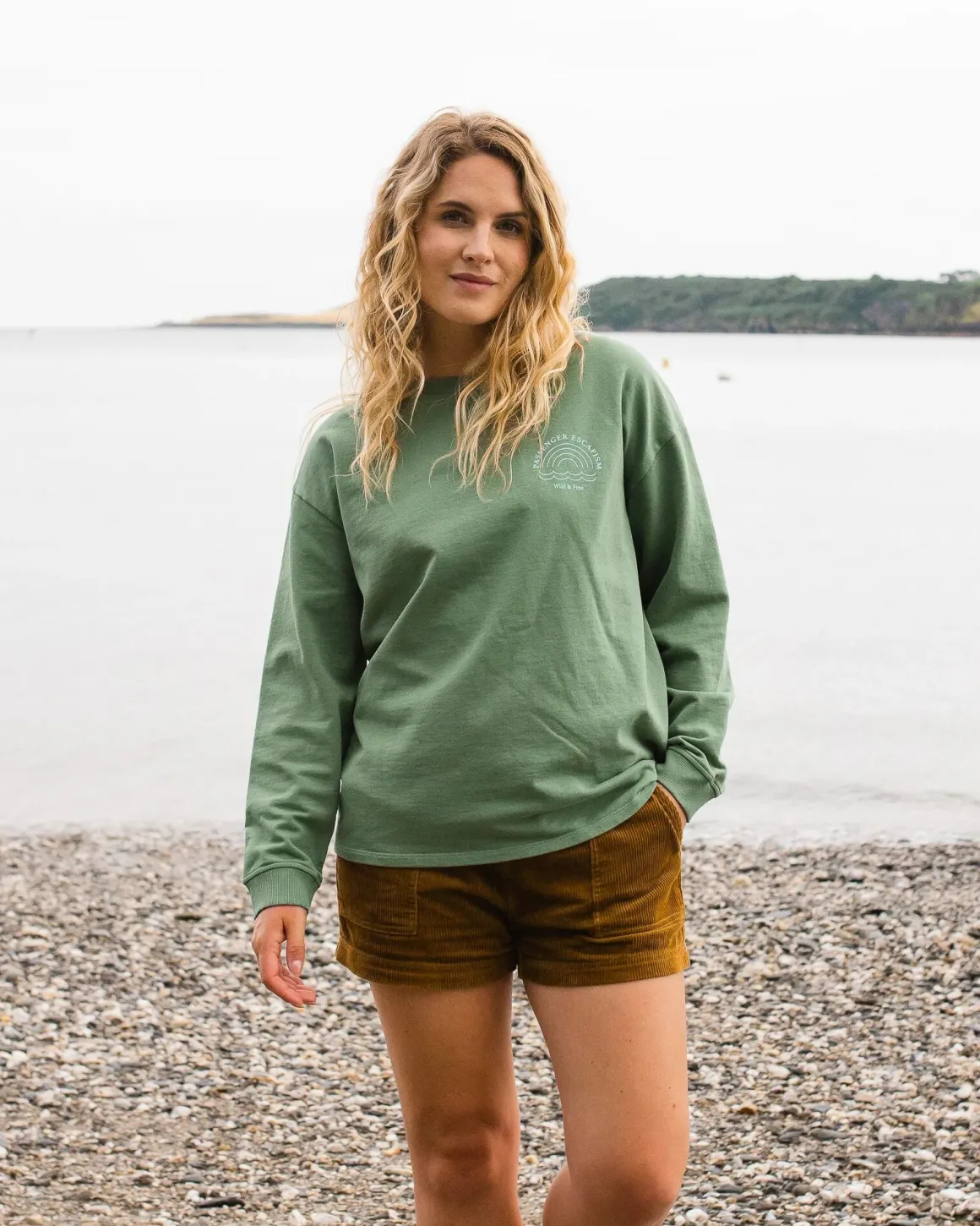 Sweatshirt Oversize en Coton Recyclé Arc-en-Ciel - Dark Ivy