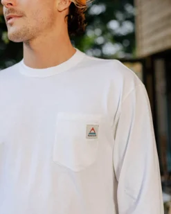 T-shirt à manches longues coupe décontractée recyclé Heritage - Blanc