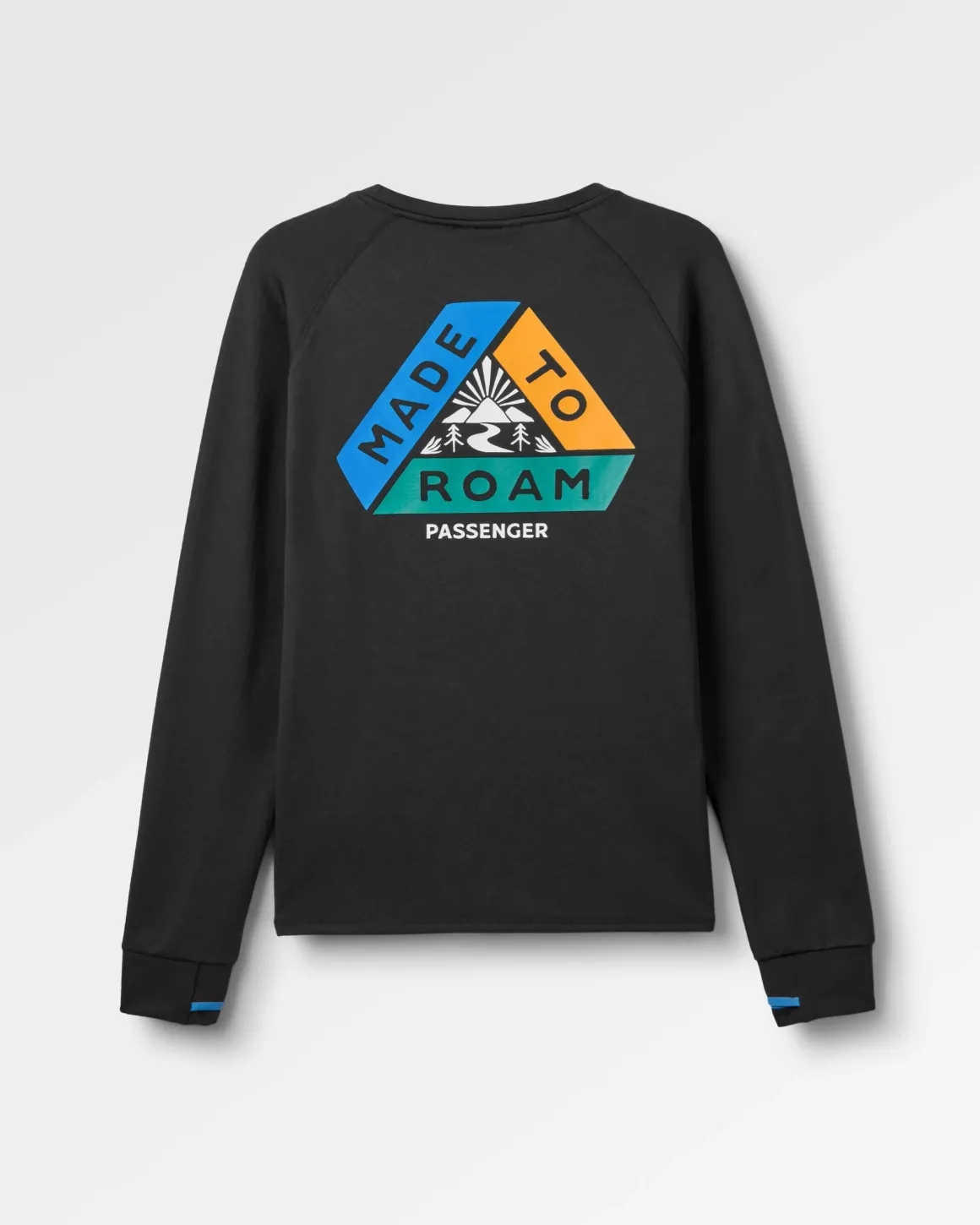 T-shirt à manches longues en matière recyclée Alpine - Noir