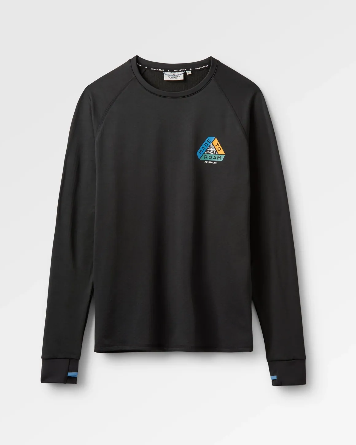 T-shirt à manches longues en matière recyclée Alpine - Noir