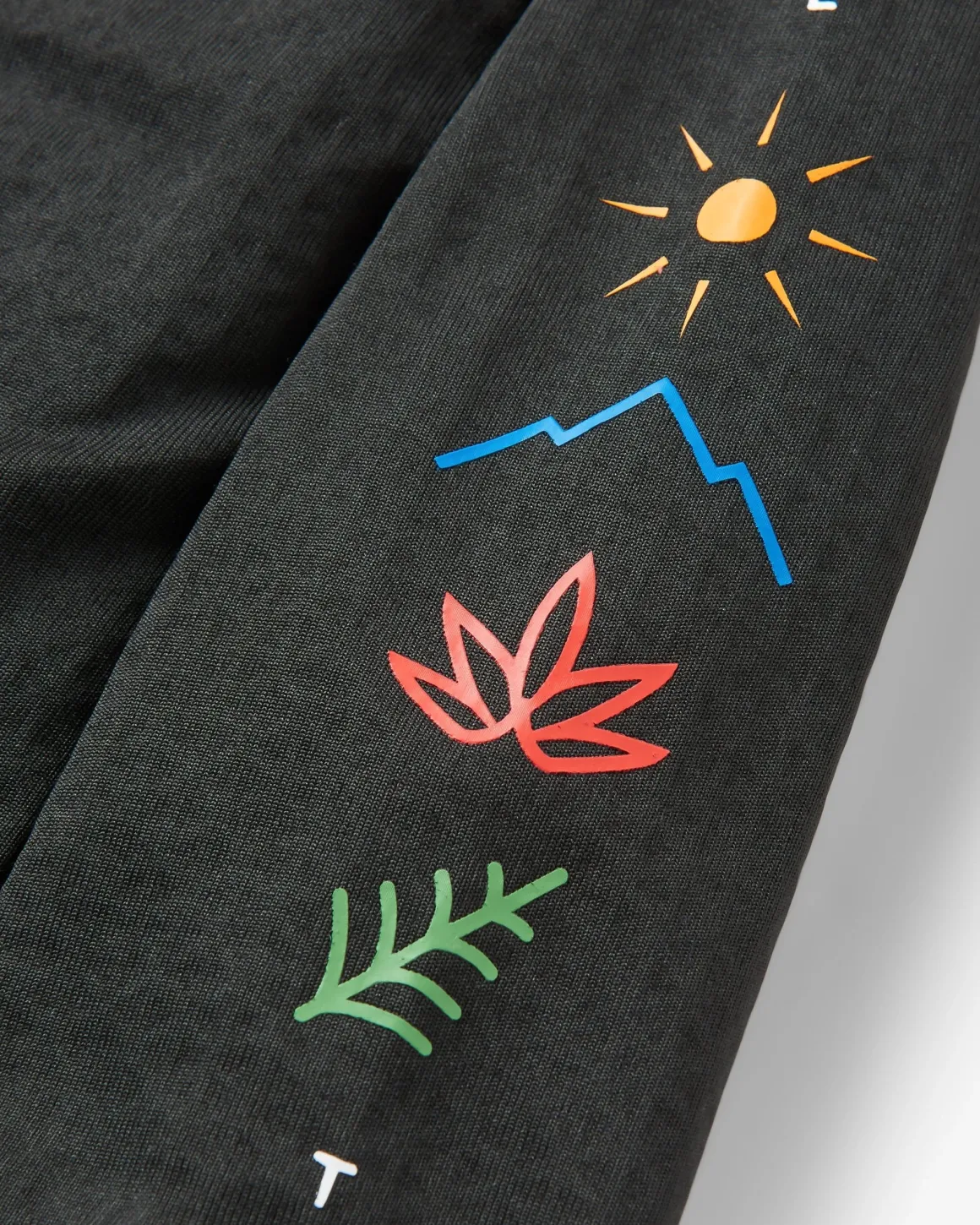 T-shirt à manches longues en tissu recyclé Atlantis - Noir