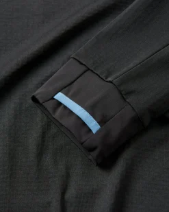T-shirt à manches longues en matière recyclée Alpine - Noir