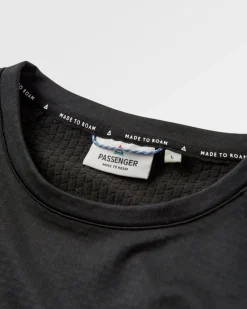 T-shirt à manches longues en matière recyclée Alpine - Noir