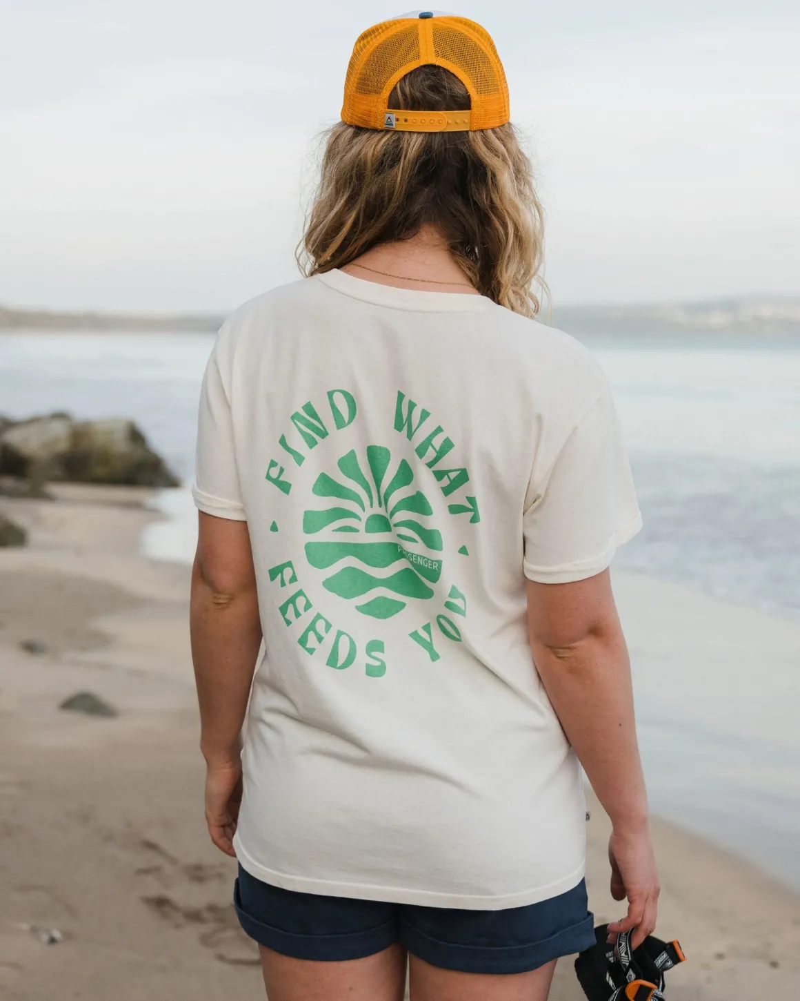 T-shirt à Manches Retroussées Discovery - Marshmallow