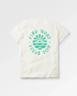 T-shirt à Manches Retroussées Discovery - Marshmallow