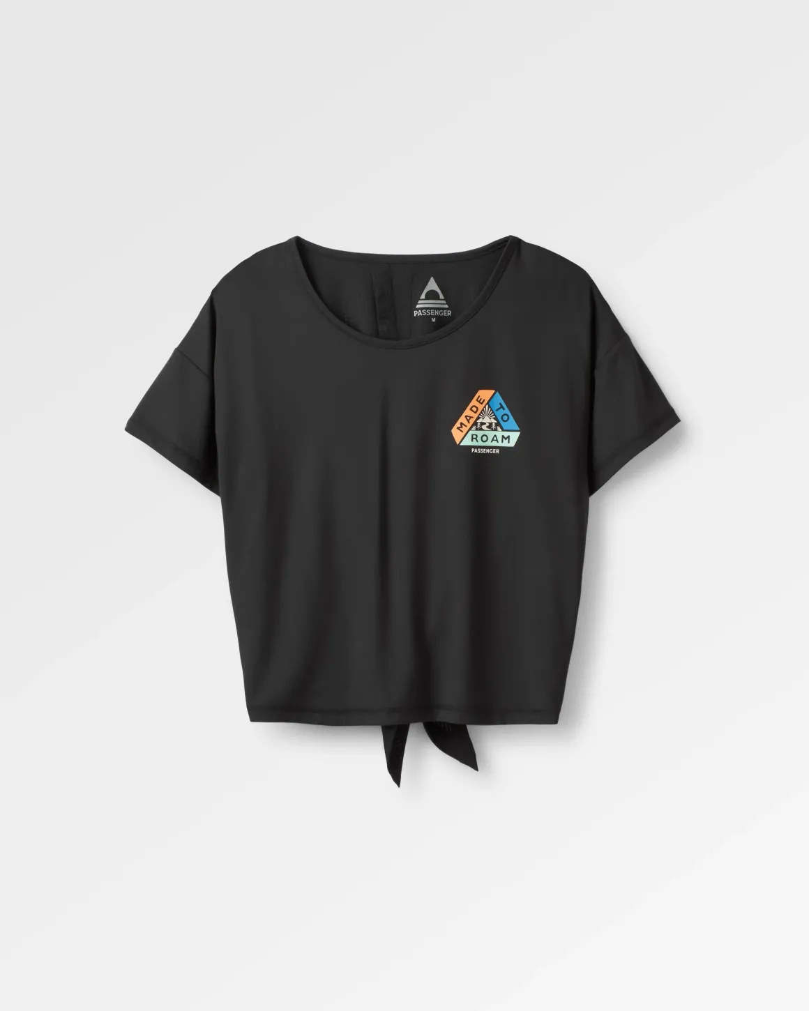 T-shirt Actif Recyclé avec Lien au Dos Chakra - Noir