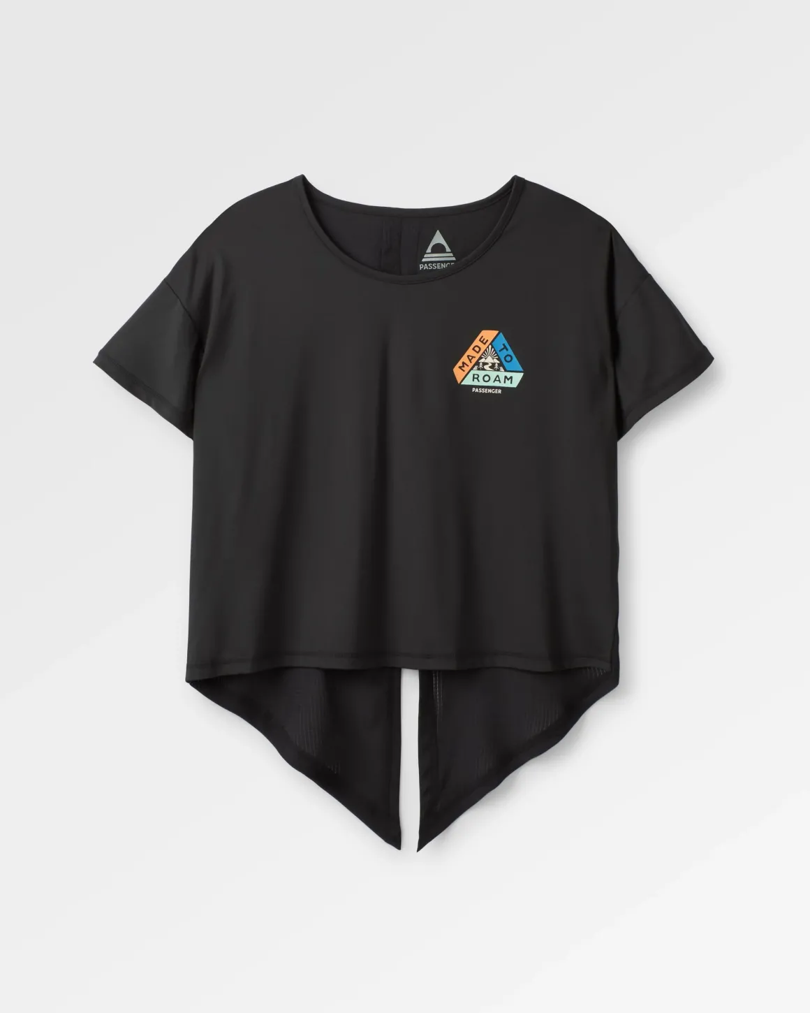 T-shirt Actif Recyclé avec Lien au Dos Chakra - Noir