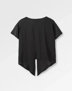 T-shirt Actif Recyclé avec Lien au Dos Chakra - Noir