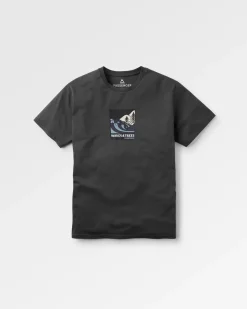 T-shirt en coton bio Waves u0026 Trees - Charcoal