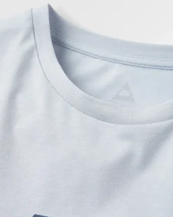 T-shirt en coton bio Waves u0026 Trees - Bleu Gris