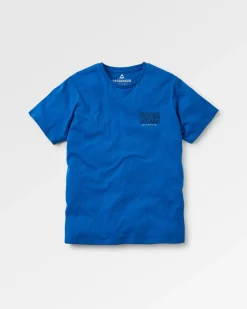 T-shirt en coton bio Yuca - Bleu Azur Marl