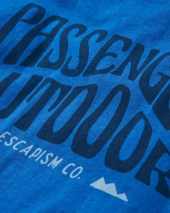 T-shirt en coton bio Yuca - Bleu Azur Marl