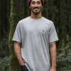 T-shirt en coton recyclé avec logo classique - Gris chiné