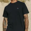 T-shirt en coton recyclé avec logo classique - Noir