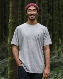 T-shirt en coton recyclé avec logo classique - Gris chiné