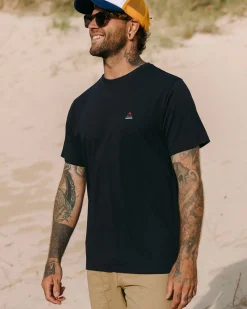 T-shirt en coton recyclé avec logo classique - Noir