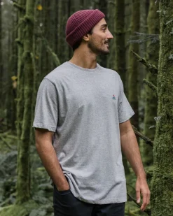 T-shirt en coton recyclé avec logo classique - Gris chiné