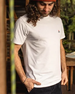 T-shirt en coton recyclé avec logo classique - Blanc