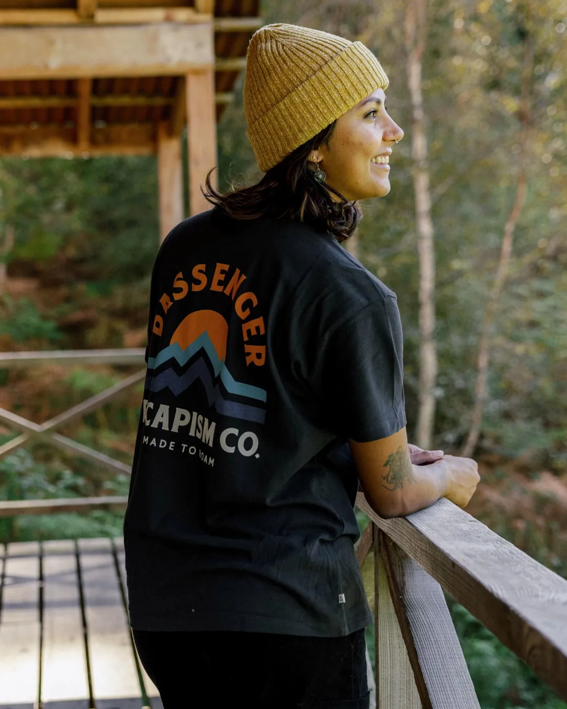 T-shirt en coton recyclé Breathe - Noir