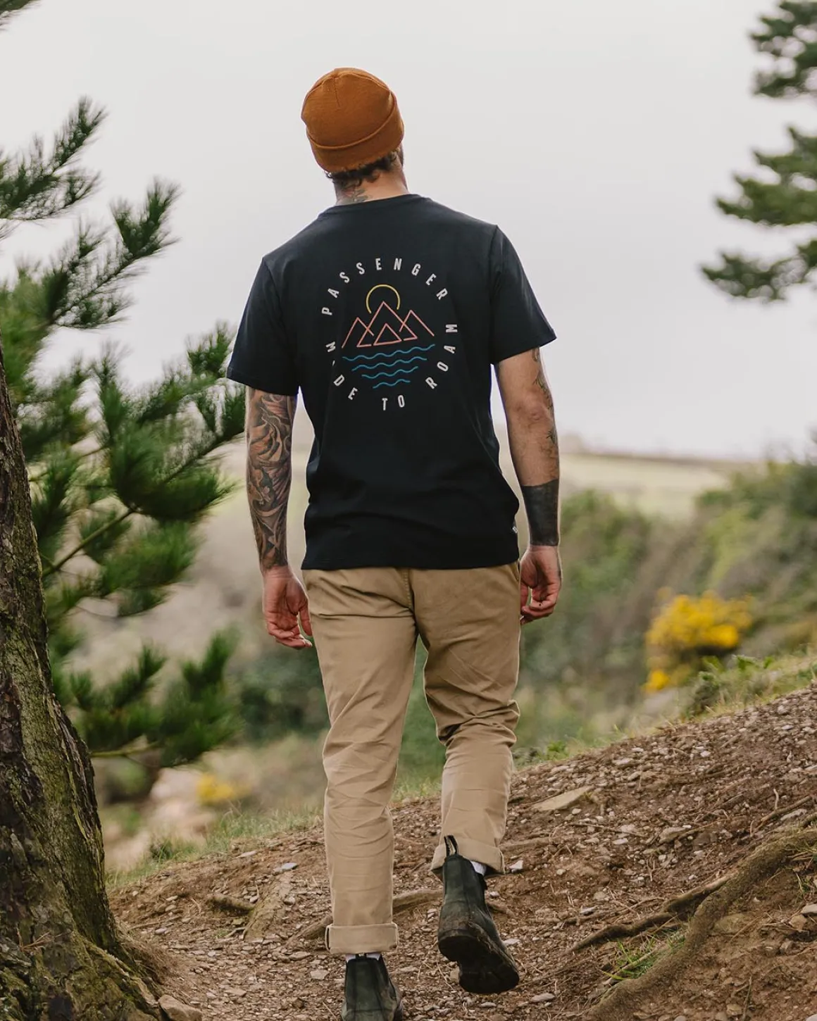 T-shirt en coton recyclé Escapism - Noir
