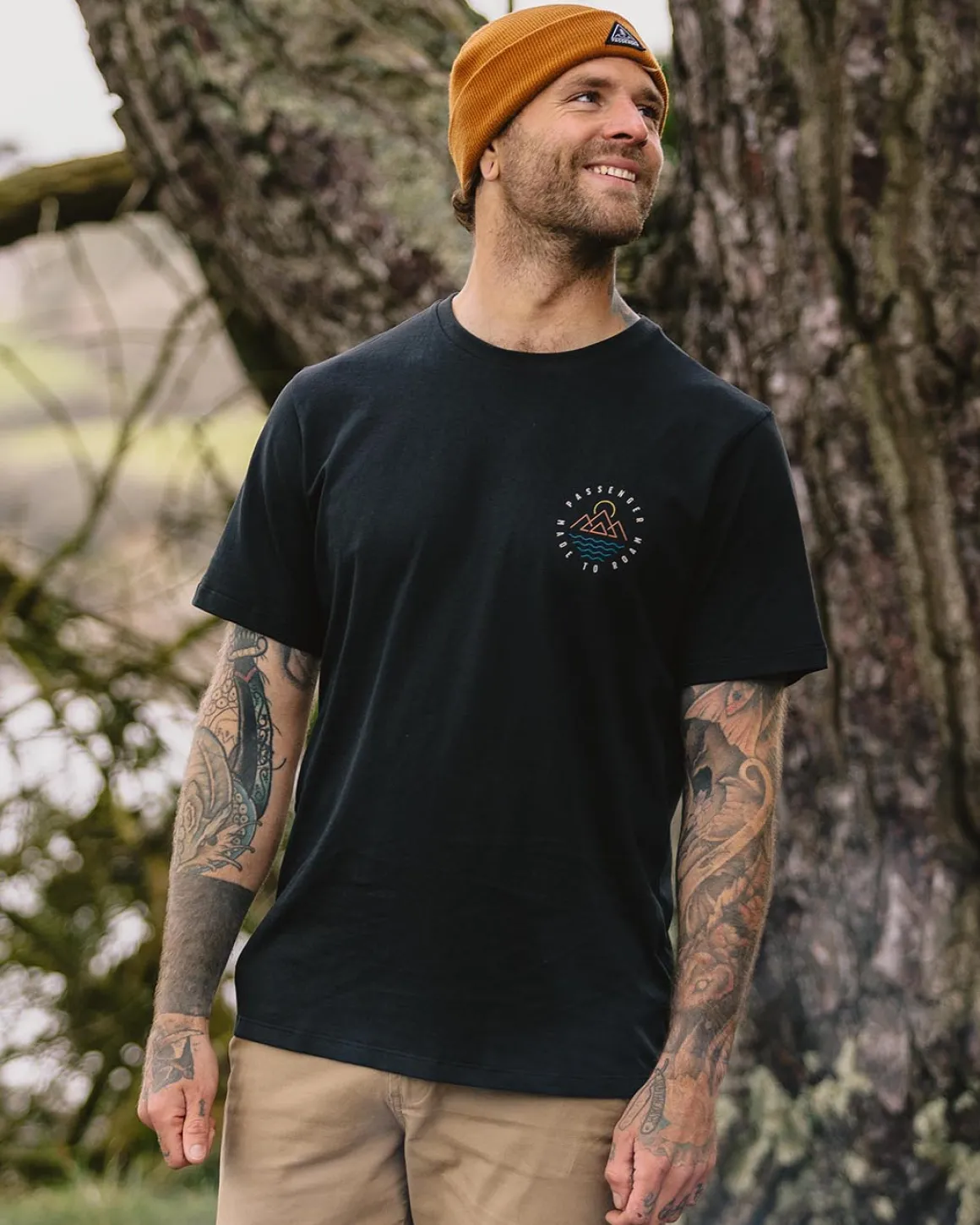 T-shirt en coton recyclé Escapism - Noir