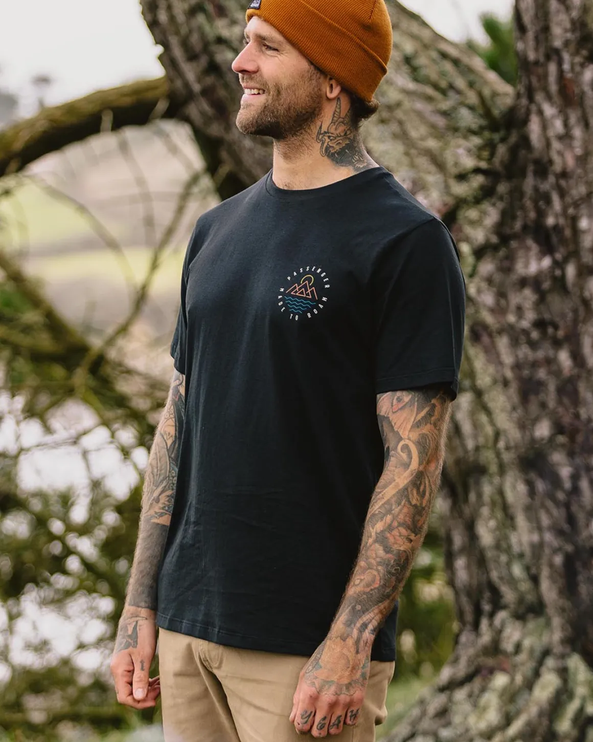 T-shirt en coton recyclé Escapism - Noir