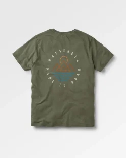 T-shirt en coton recyclé Escapism - Olive poussiéreux