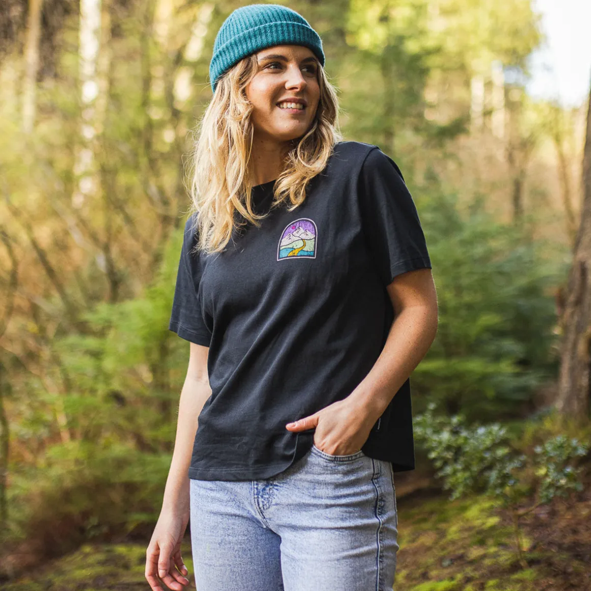 T-shirt en coton recyclé Friday Collective - Noir