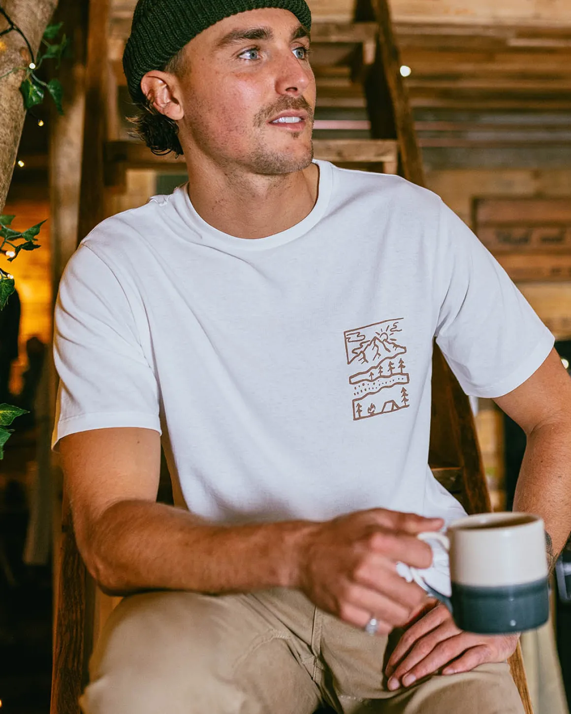 T-shirt en coton recyclé Nature - Blanc