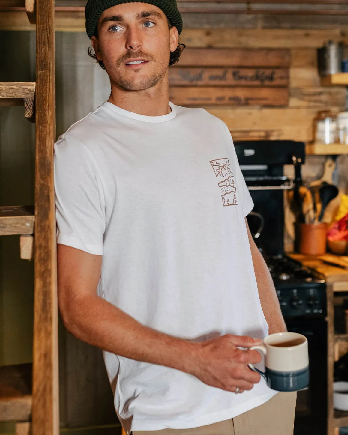 T-shirt en coton recyclé Nature - Blanc