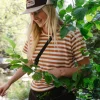 T-shirt en coton recyclé Panorama - Gingembre glacé
