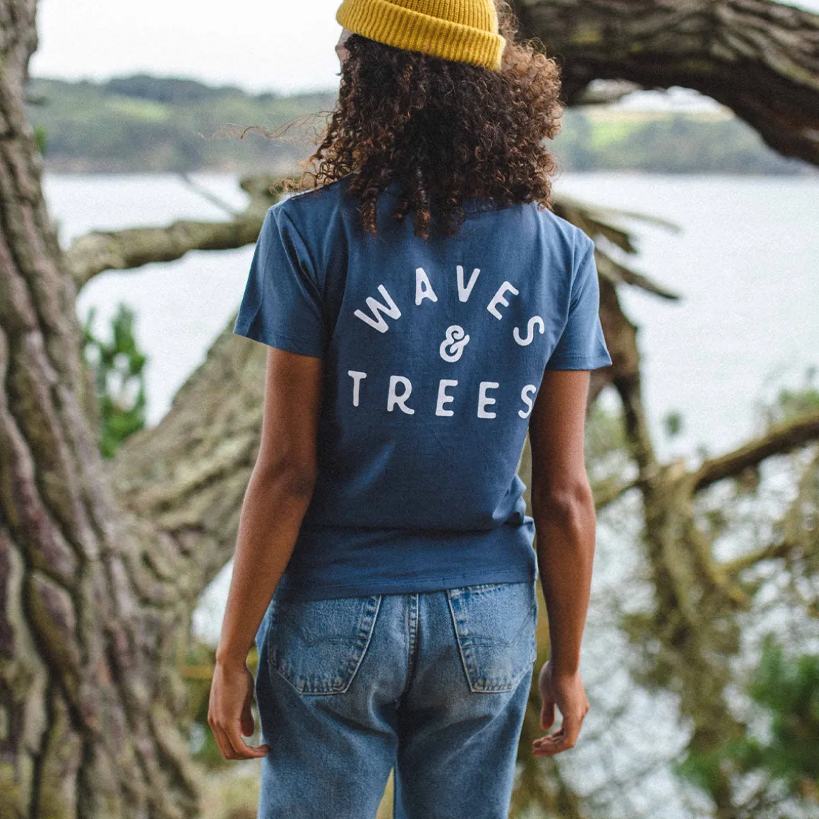 T-shirt en coton recyclé Penida - Denim foncé