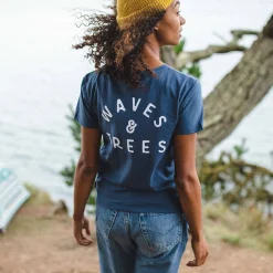 T-shirt en coton recyclé Penida - Denim foncé