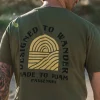 T-shirt en coton recyclé Sundown - Kaki