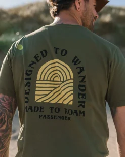 T-shirt en coton recyclé Sundown - Kaki