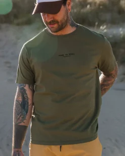 T-shirt en coton recyclé Sundown - Kaki