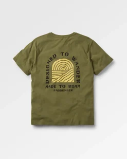 T-shirt en coton recyclé Sundown - Kaki