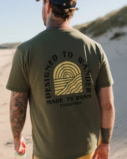 T-shirt en coton recyclé Sundown - Kaki