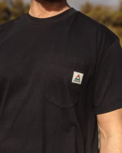 T-shirt Heritage Recyclé à Coupe Décontractée - Noir