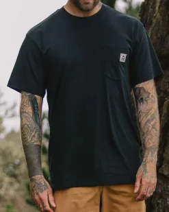 T-shirt Heritage Recyclé à Coupe Décontractée - Noir