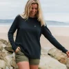 T-shirt manches longues en coton recyclé classique - Noir