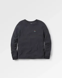 T-shirt manches longues en coton recyclé classique - Noir